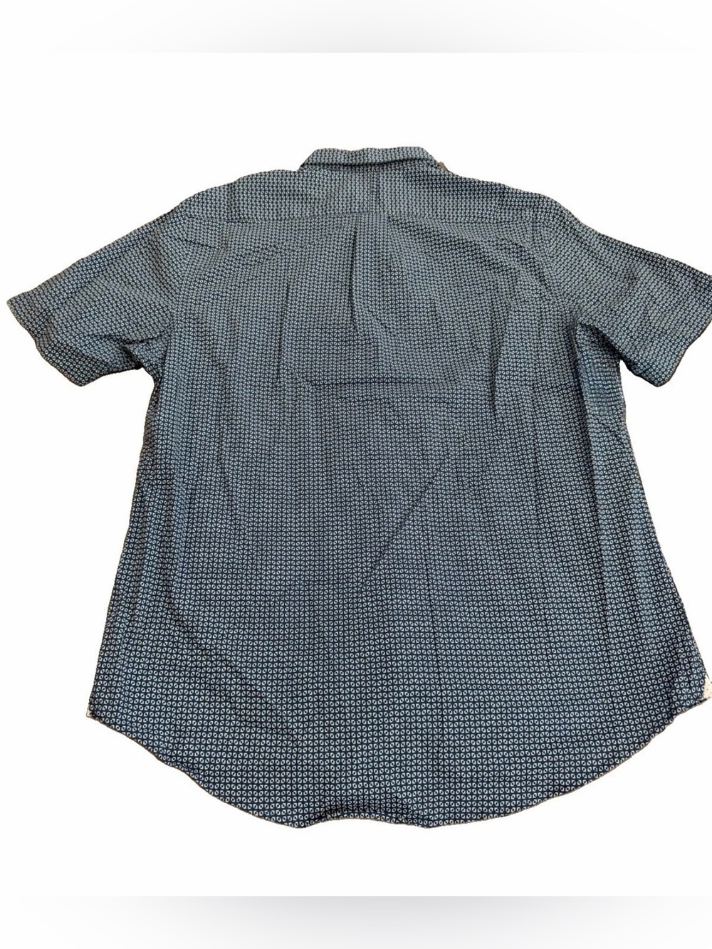 Van Heusen Navy Micro-Pattern Short-Sleeve Button-Down Shirt - Picture 5 of 5